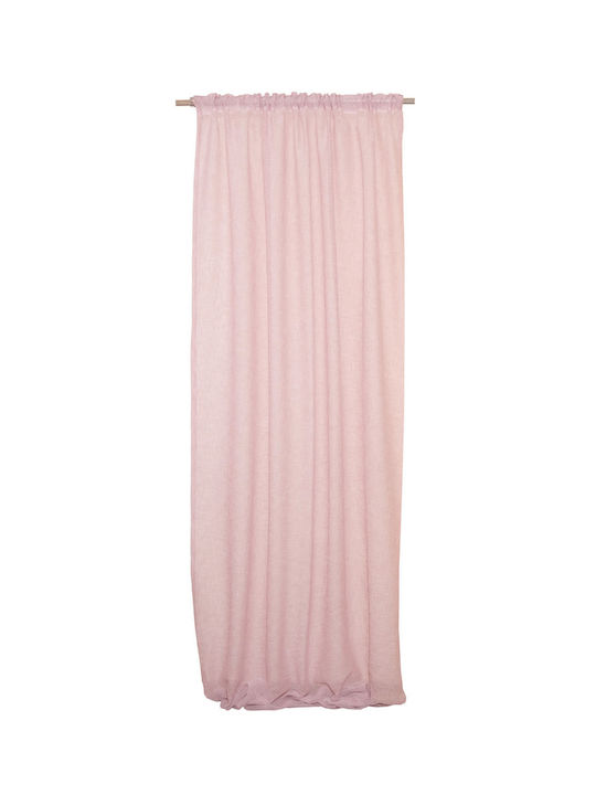 Viopros Curtain with Pencil Pleat Pink 140x270cm