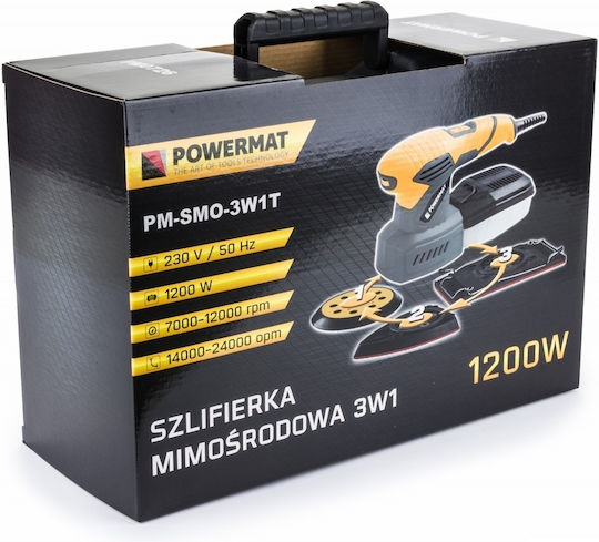 Powermat Ексцентрично Трибе 125мм Електрически 1200W с Регулиране на Скоростта и със Система за Аспирация