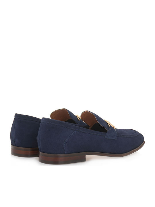 Suede Ανδρικά Loafers σε Μπλε Χρώμα