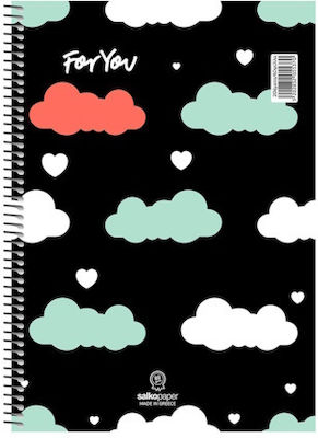 Spiral Notebook with Various Designs A4 21x29 120 pages 2 Subjects 5537