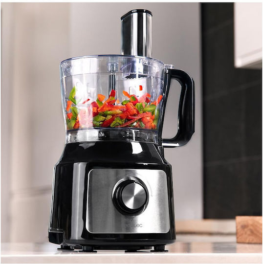 Cecotec Comino 1000 Procesor alimentar multifuncțional 1000W cu vas 2lt și Blender cu vas Negru