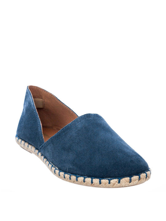 Adam's Shoes Lederne Damen Espadrilles in Blau Farbe