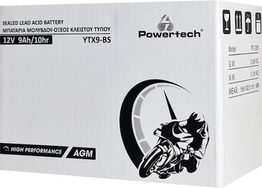 Powertech Baterie UPS cu Capacitate 9Ah și Tensiune 12V PT-1206 1buc