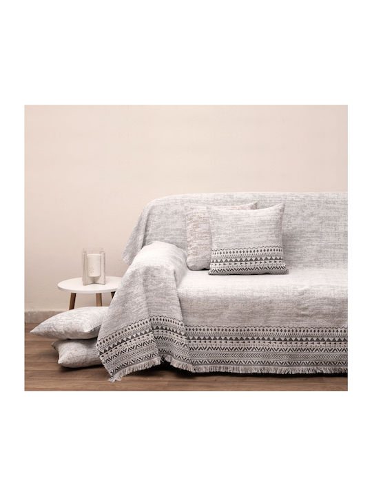 Viopros Two-Seater Sofa Throw 3021 180x240cm. Gray