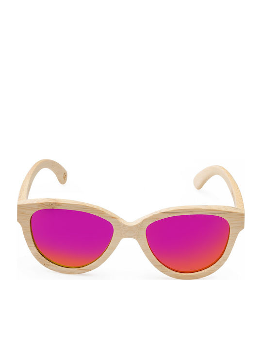 V-store Women's Sunglasses with Multicolour Plastic Frame and Brown Gradient Polarized Lens WD017