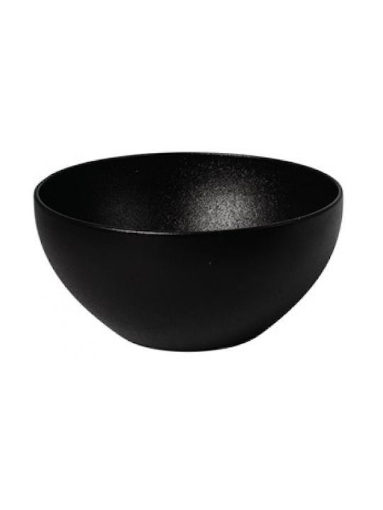 Fine Serving Bowl Round made of Porcelain Black with Diameter 12cm
