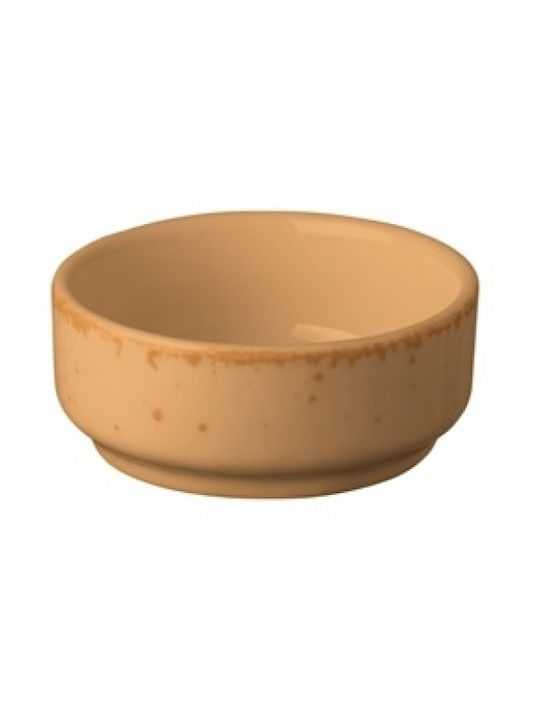Lukanda Serving Bowl Round made of Porcelain Brown with Diameter 6.5cm