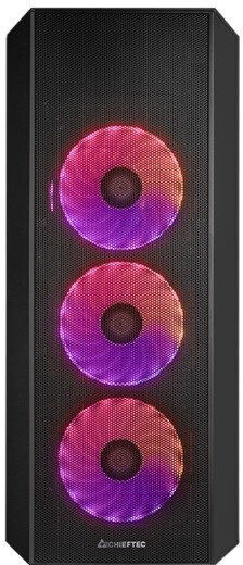 Chieftec Scorpion 4 Gaming Mini Tower Κουτί Υπολογιστή με Πλαϊνό Παράθυρο και RGB Φωτισμό Μαύρο