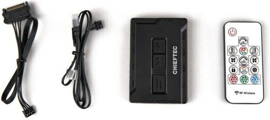 Chieftec Scorpion 4 Gaming Mini Tower Κουτί Υπολογιστή με Πλαϊνό Παράθυρο και RGB Φωτισμό Μαύρο
