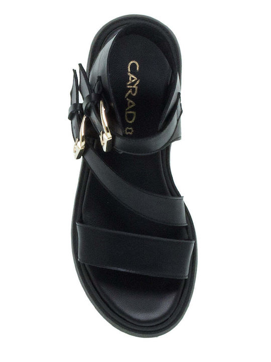 Carad Shoes Piele Sandale dama în Negru Culoare