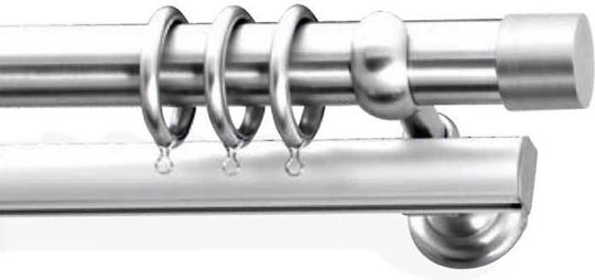 Frans Metallisch Vorhangstange Galea Einfach Φ25mm 160cm Nickel Satin