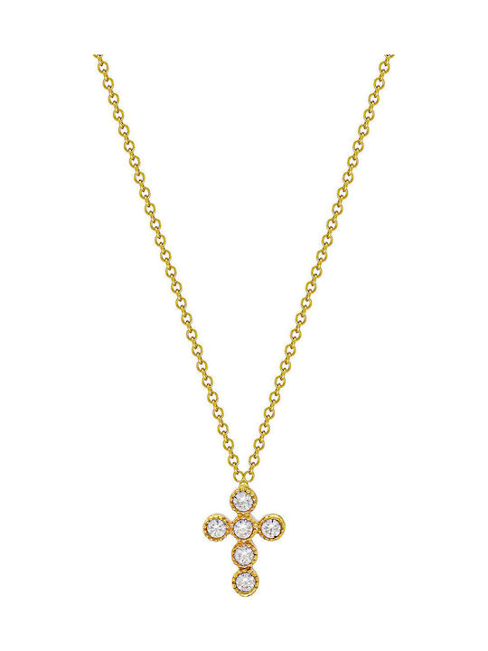 Kiriakos Gofas Gold Cross 9K with Chain