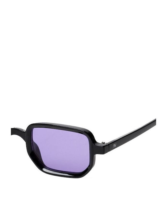 AV Sunglasses Kaia Women's Sunglasses with Black Plastic Frame and Purple Lens