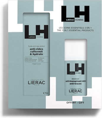 Lierac Promo Pack Homme Lightweight Anti-Aging Cream 50ml & Deodorant 50ml