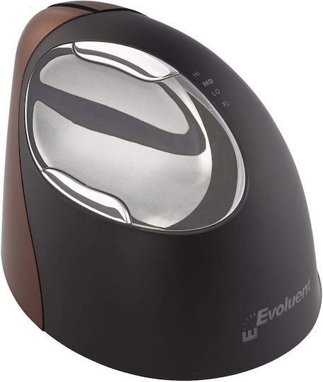 Evoluent VerticalMouse 4 Small Ασύρματο Εργονομικό Ποντίκι Καφέ