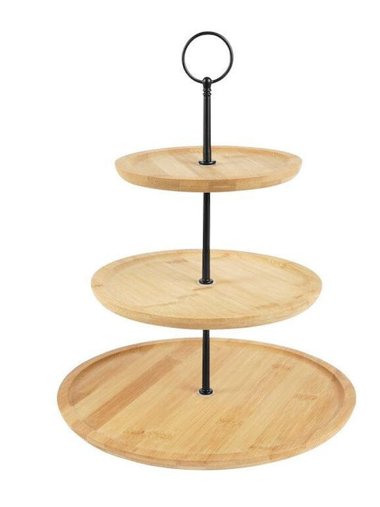 Excellent Houseware Ξύλινη Εταζέρα 3 Ορόφων Καφέ