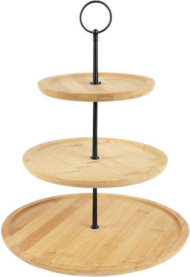 Excellent Houseware Ξύλινη Εταζέρα 3 Ορόφων Καφέ