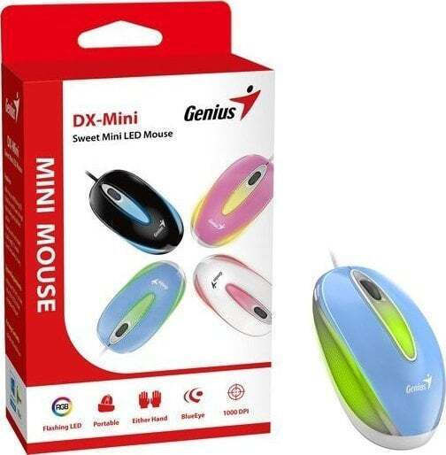 Genius DX-Mini Verkabelt Maus Blau