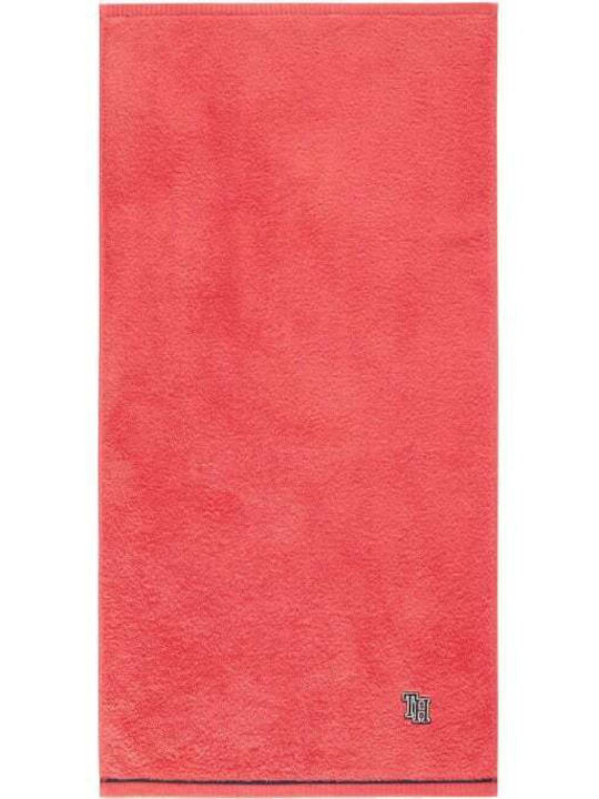 Tommy Hilfiger Bath Towel Initial 70x130cm. Laser Pink Weight 500gr/m²