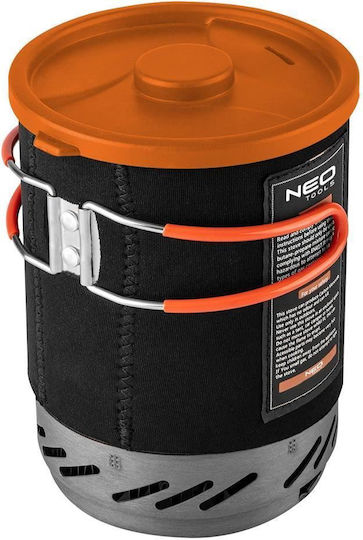Arzator de camping portabil cu aprindere piezoelectrica pe gaz 3 in 1 2200 W Oala din otel inoxidabil Neo