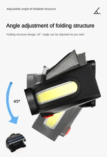 Rechargeable Headlamp LED with Maximum Brightness 500lm Black