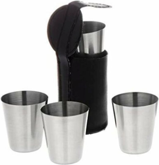 Set Sticlă Oțel inoxidabil cu Pâlnie Argintiu 210ml