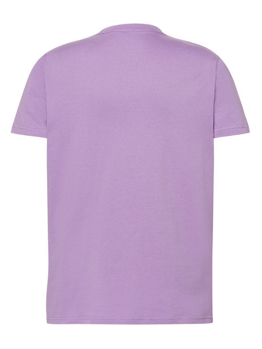 JHK Bărbătesc Tricou Promotional Mânecă Scurtă în Violet Culore