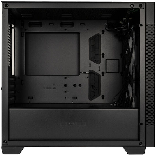 Lian Li 205M Mesh Gaming Midi-Turm Computergehäuse mit Seitenfenster Schwarz