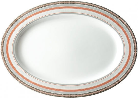 Ready Servierplatte Oval aus Porzellan Weiß 6Stück