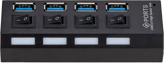 USB Хъб 4 Порта USB 3.0 с Връзка USB-A
