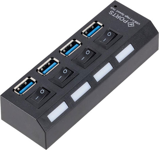 USB Хъб 4 Порта USB 3.0 с Връзка USB-A