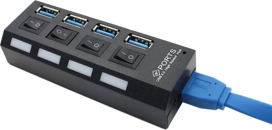 USB Хъб 4 Порта USB 3.0 с Връзка USB-A