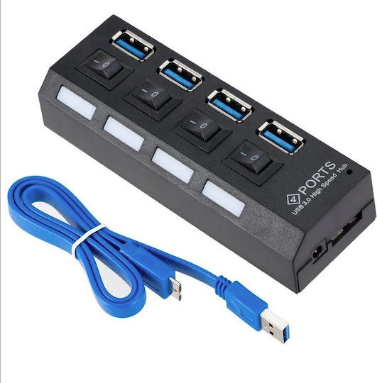 Hub 4 Θυρών USB 3.0 με σύνδεση USB-A