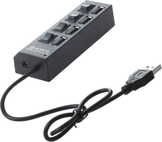 Hub 4 Θυρών USB 2.0 με σύνδεση USB-A