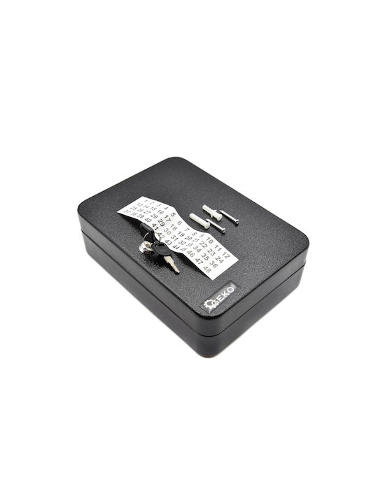 Geko Металик Стенна Ключалка 48 Места Със Заключване 25x18x7.5см