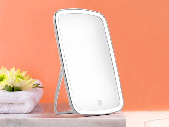 Make-up Mirror 24096 Built-in Led Lighting Micro Usb Type B Cable Charging Rectangular 24x