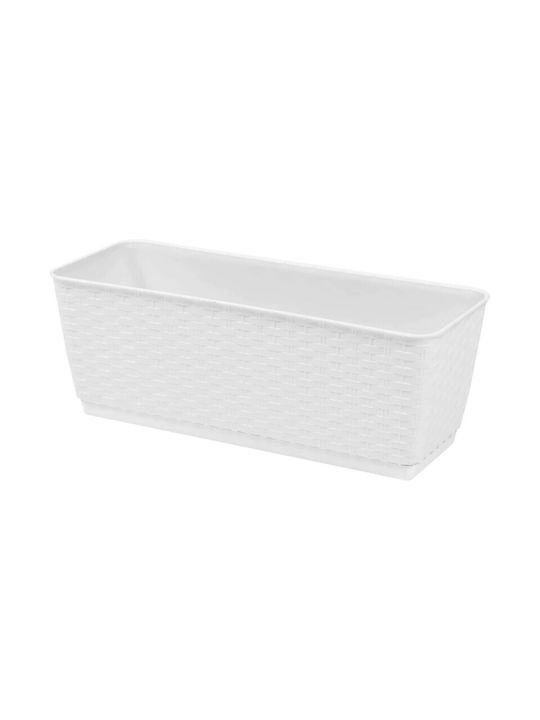 Blumenkasten Kunststoff Braun 49x17x17.5cm.