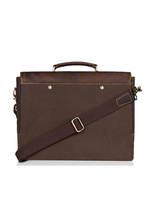 Leather Men's Briefcase Brown