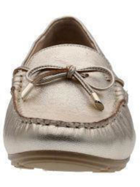 Damen Mokassins in Gold Farbe