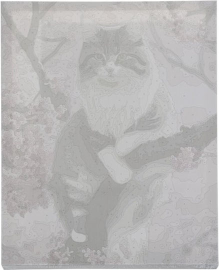 Number Painting Set for Children and Adults Watercolors Zola Canvas 40×50 Cm Kitten in a Flowerpot