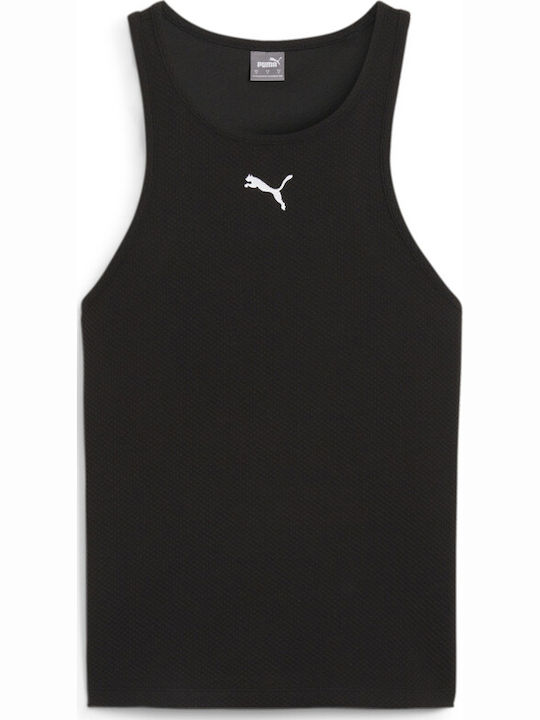 Damen Sport Bluse Ärmellos Schwarz