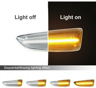 Opel Blitzlicht LED 12V für Opel Astra / Abzeichen / Zafira / Crossland X / Grandland X 2Stück