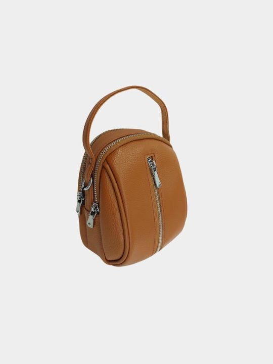 Chris Borsa Leather Women's Bag Handheld Tabac Brown