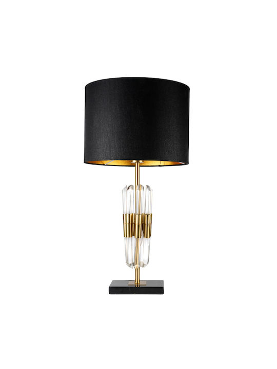 Zen Collection Table Lamp with Black Shade and Gold Base