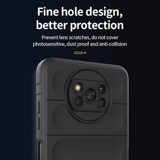 Techsuit Shield Umschlag Rückseite Silikon Schwarz (Poco X3 NFC / X3 Pro)
