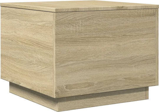 Square Side Table Wooden Sonoma Oak M50xL50xH40cm