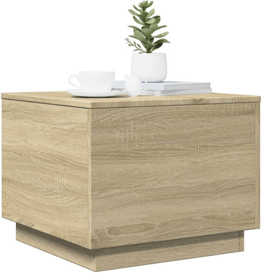 Square Side Table Wooden Sonoma Oak M50xL50xH40cm