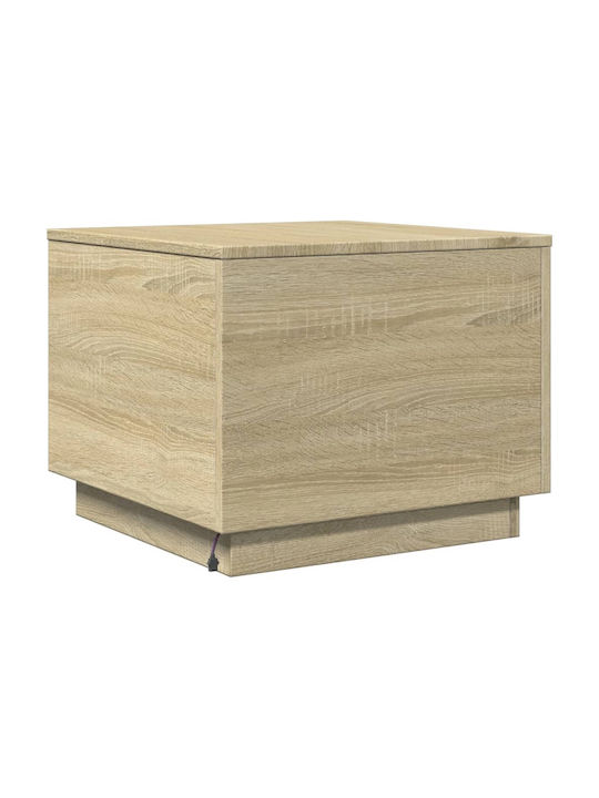 Square Side Table Wooden Sonoma Oak M50xL50xH40cm