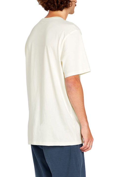 Volcom T-shirt Bărbătesc cu Mânecă Scurtă Off White