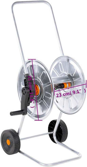 vidaXL Wheeled Watering Wind for Hose up to 50m